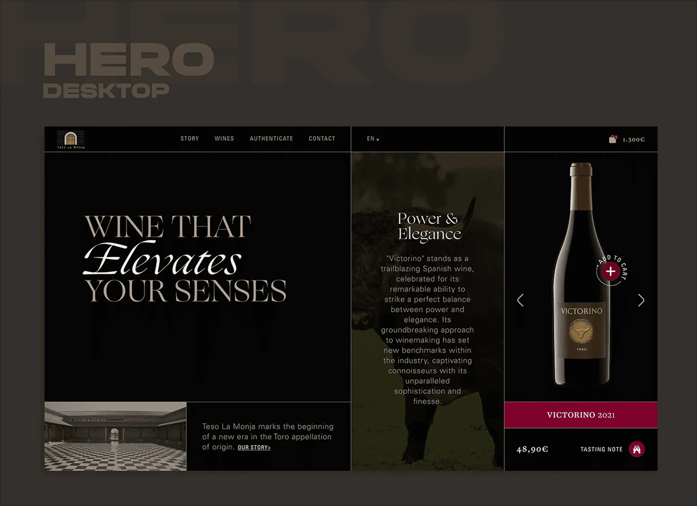 Teso La Monja hero variant for Victorino with a green-tinted vineyard image