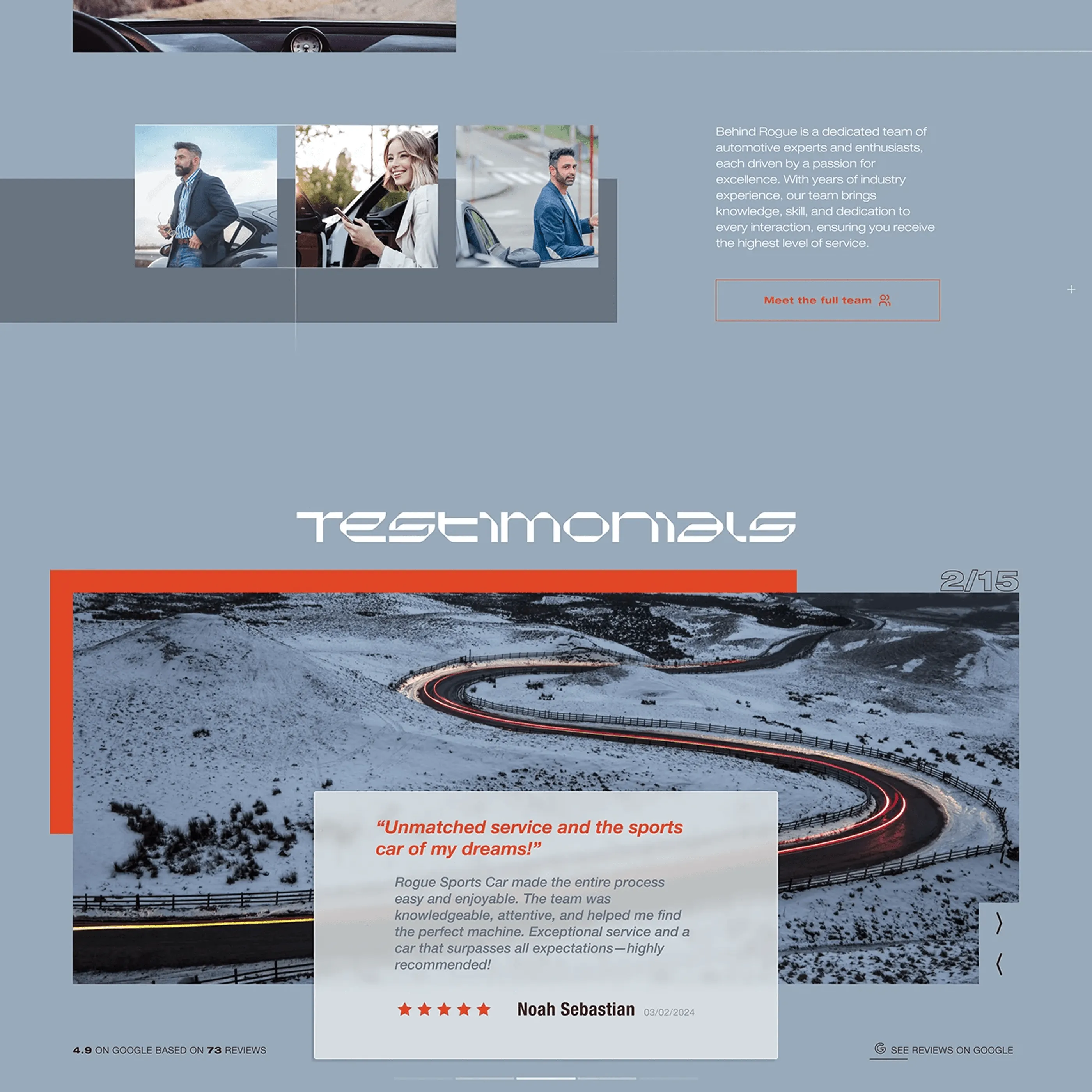 Reseñas de clientes sobre una foto nocturna de carretera de montaña con la valoración de Google