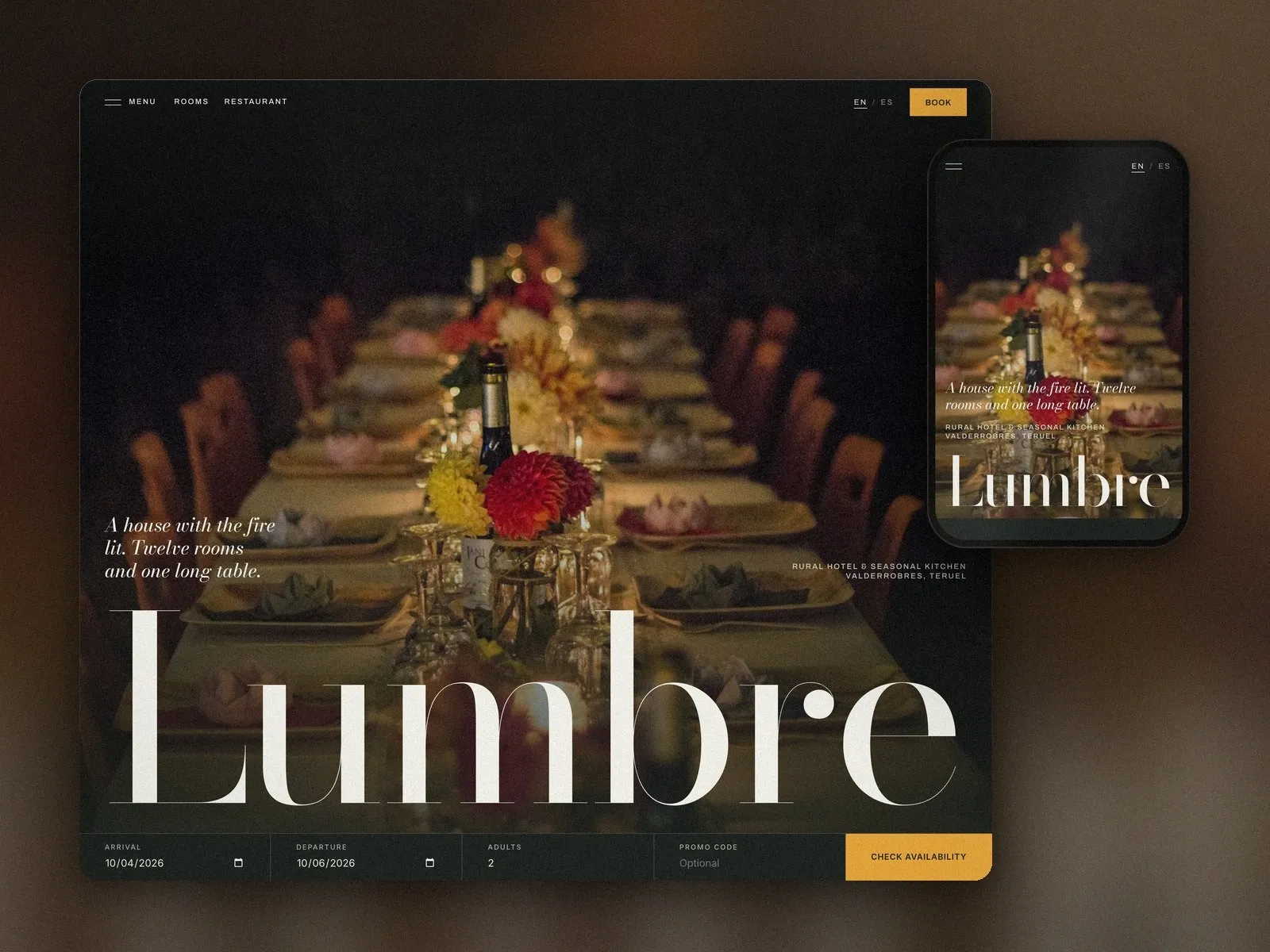 Plantilla Lumbre con la barra de disponibilidad en la portada